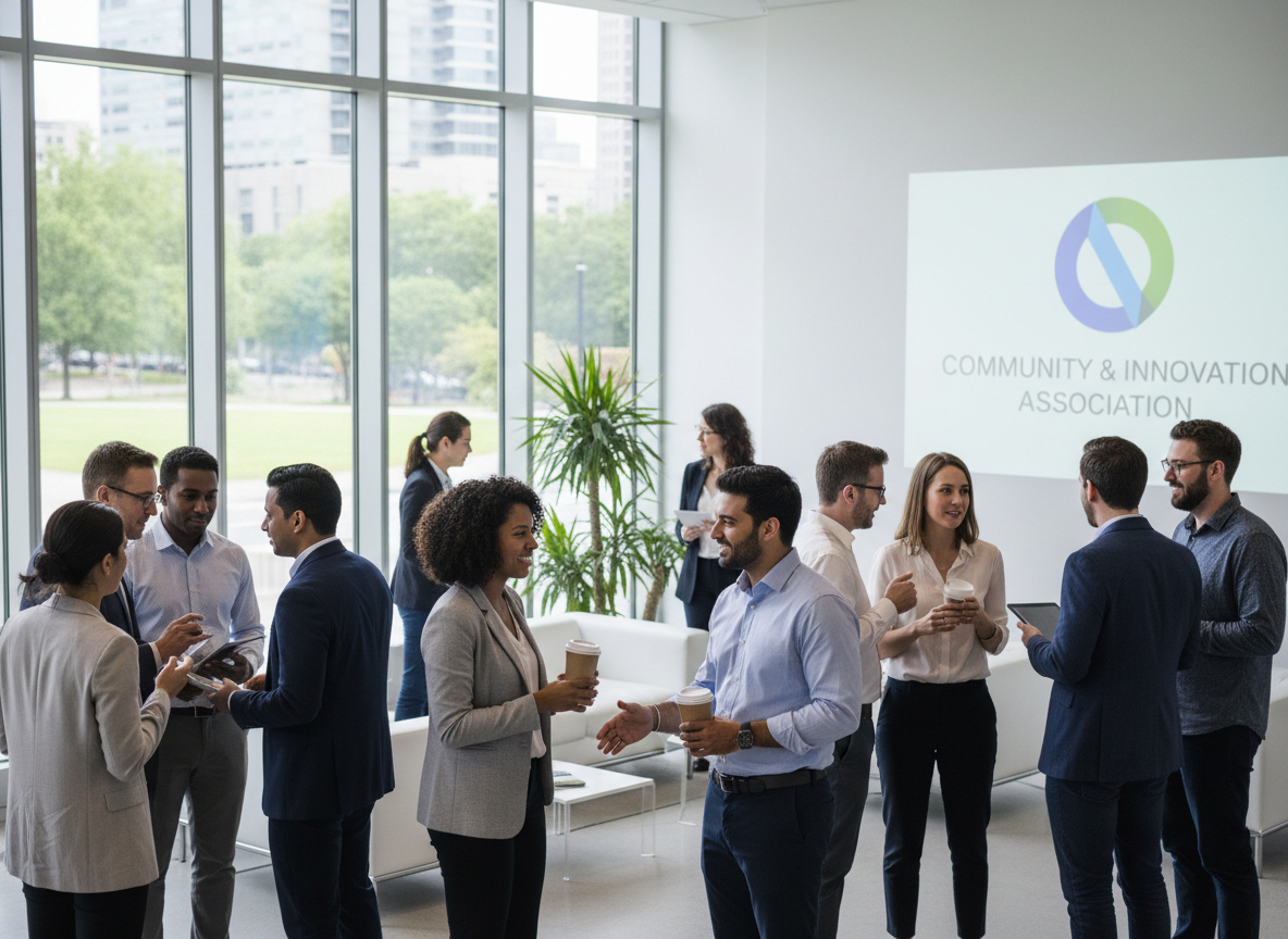 Networked relationship builder at a community association event